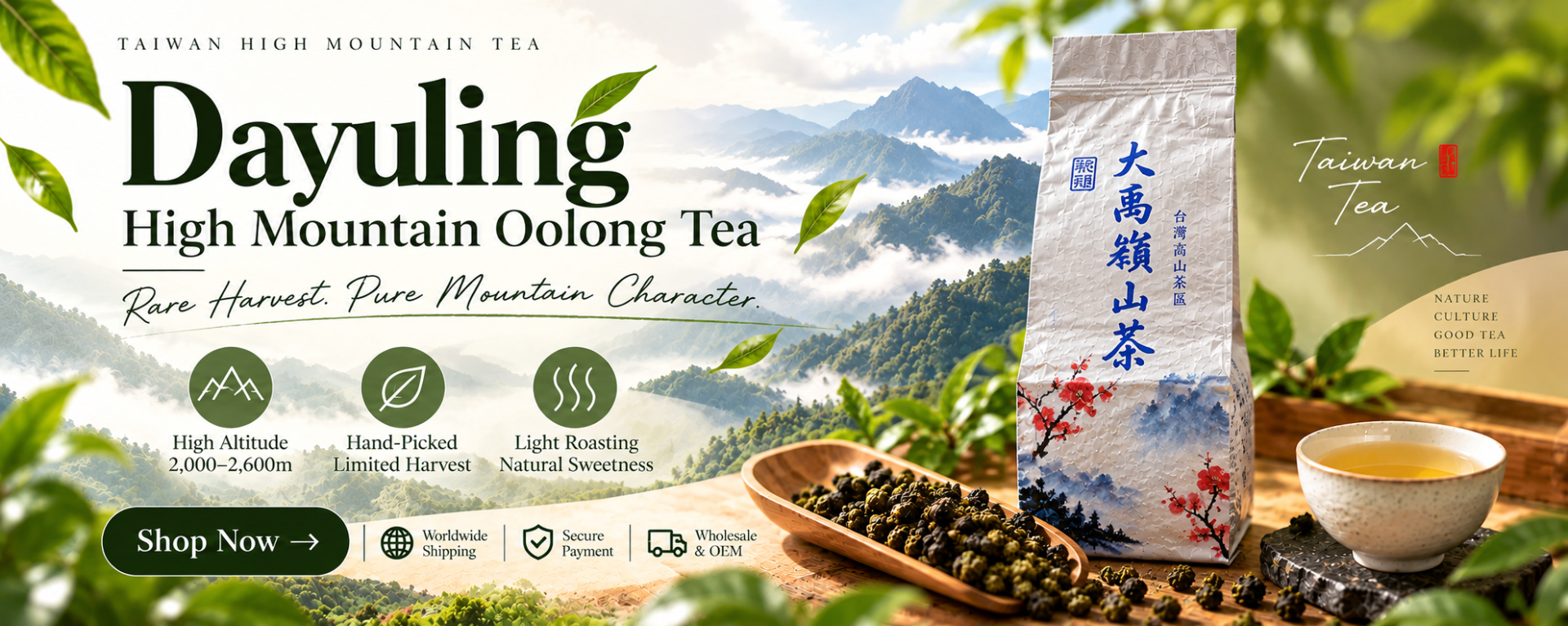 Dayuling High Mountain Oolong Tea
